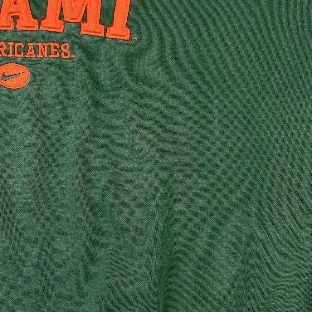 Vintage Nike Miami Hurricanes Center Swoosh Embroidered Faded Sweatshirt Sweater